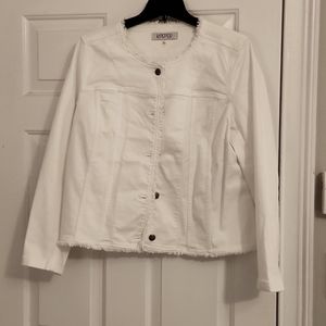 White denim jacket Large